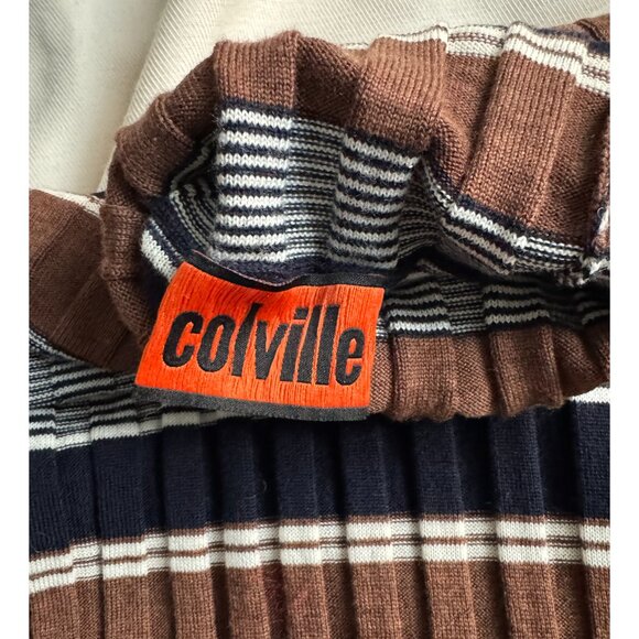 Colville Striped Turtleneck Sweater, Size Medium - Picture 7 of 12